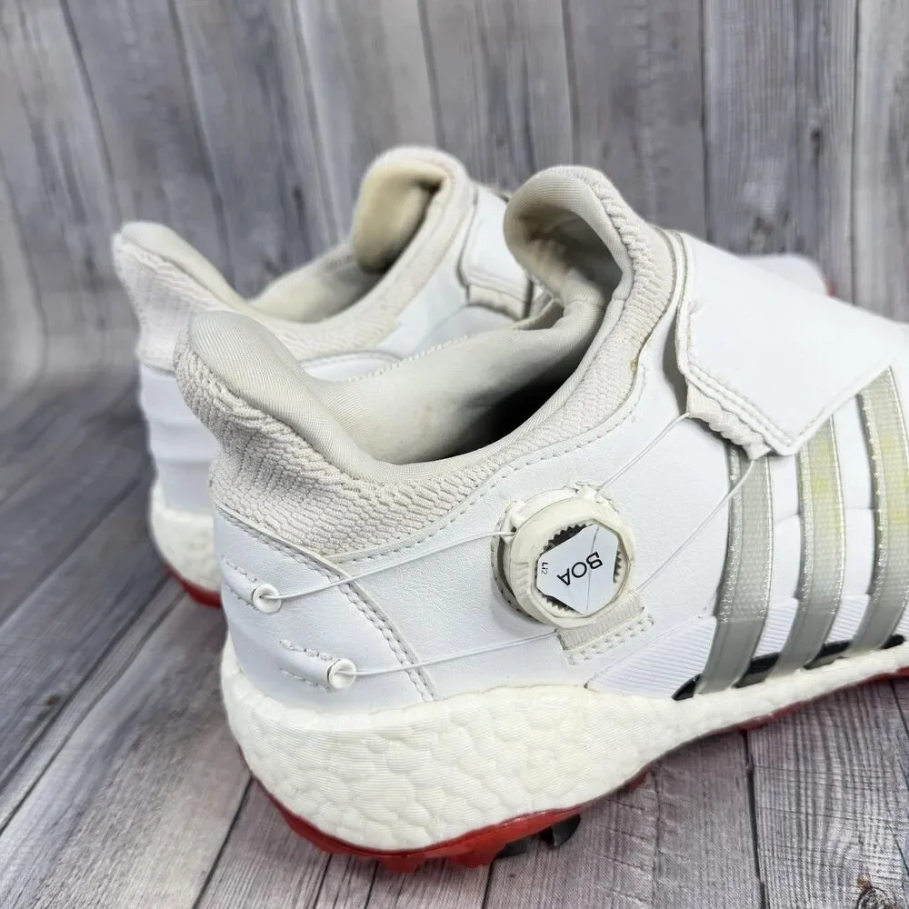 Adidas Tour 360 22 BOA Golf Shoes Men’s Size 10 White/Silver/Red GY5337